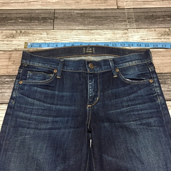 Citizens Of Humanity Ava Low Rise Straight Leg Jeans Women 27x34 Dark Wash Blue - Picture 3 of 10